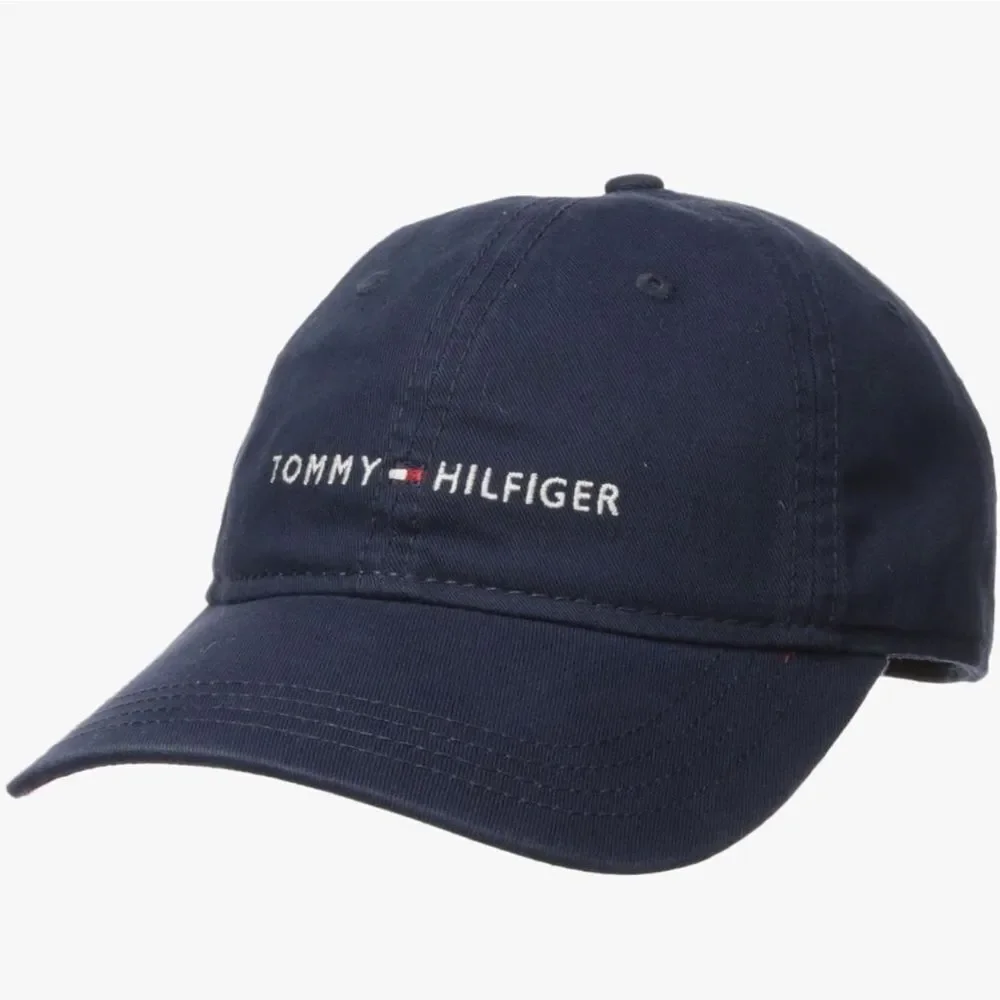 🔸️NWT Tommy Hilfiger Blue Logo Unisex Adjustable Baseball Hat One Size